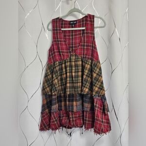 Dolls Kill Current Mood Flannel Babydoll Dress (SOLD OUT)